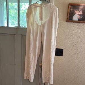 Wild Fable White Straight Leg Jumpsuit